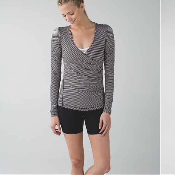 LULULEMON Sunset Salutation Long Sleeve Wrap Top 6 - Picture 2 of 8